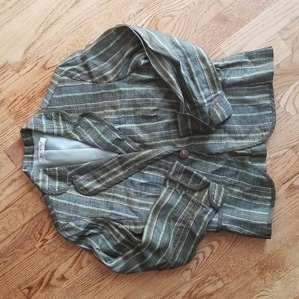 (42 EU) N.J.V Striped Lightweight Classic Comfortable Formal Office Workwear